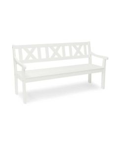 Lacko 3 Seat Bench. White Lacquered FSC Pine.