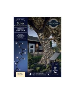1000 LED Outdoor Compact Solar Lights Warm White with 8 Functions