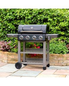 Grillstream Carbon 4 Burner with Side Burner - Black