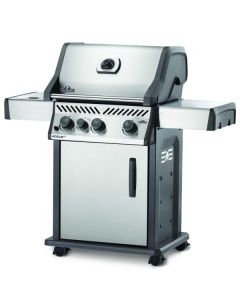 Rogue XT 3 Burner BBQ 17.25kw with IR Sizzle Zone Side Burner. Stainless Steel Doors and High Lid