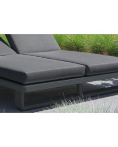 FITZROY DOUBLE LOUNGER. Lava Frame, Carbon Cushions