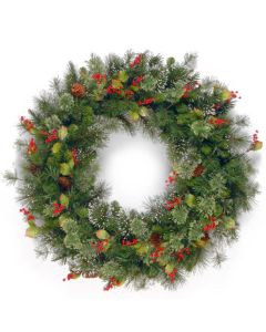 Wintry Pine 48"  Artificial Wreath with Cones/Berries