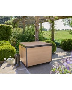 Royce Medium Wood Look  Aluminium Storage Box