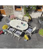 Melville Oval 6 Seat Dining Set - Sandstone